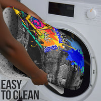 Prince Hall Freemasonry Bathroom Set Colorful Graffiti Paint Splatter On Urban Stone Wall