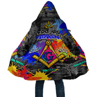 Prince Hall Freemasonry Cloak Colorful Graffiti Paint Splatter On Urban Stone Wall