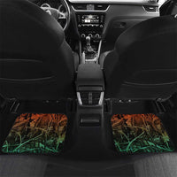 Personalized Fish Reaper Skull Car Mats Camouflage Background and Fishing Rod Graphic Design - Wonder Print Shop