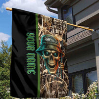 Personalized Fish Reaper Skull Garden Flag Camouflage Background and Fishing Rod Graphic Design - Wonder Print Shop