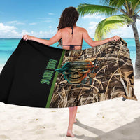 Personalized Fish Reaper Skull Sarong Camouflage Background and Fishing Rod Graphic Design - Wonder Print Shop