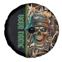 Personalized Fish Reaper Skull Spare Tire Cover Camouflage Background and Fishing Rod Graphic Design - Wonder Print Shop