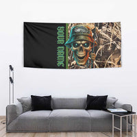 Personalized Fish Reaper Skull Tapestry Camouflage Background and Fishing Rod Graphic Design - Wonder Print Shop