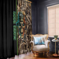 Personalized Fish Reaper Skull Window Curtain Camouflage Background and Fishing Rod Graphic Design - Wonder Print Shop