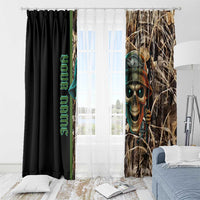 Personalized Fish Reaper Skull Window Curtain Camouflage Background and Fishing Rod Graphic Design - Wonder Print Shop