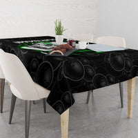 Personalized Skull Bowling Tablecloth Green Flame Skull - Wonder Print Shop