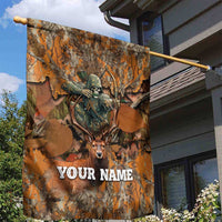 Custom Deer Hunting Garden Flag Big Game Camo Forest Design and Skeleton Archer - Wonder Print Shop