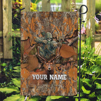 Custom Deer Hunting Garden Flag Big Game Camo Forest Design and Skeleton Archer - Wonder Print Shop