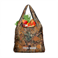 Custom Deer Hunting Grocery Bag Big Game Camo Forest Design and Skeleton Archer - Wonder Print Shop