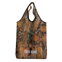 Custom Deer Hunting Grocery Bag Big Game Camo Forest Design and Skeleton Archer - Wonder Print Shop