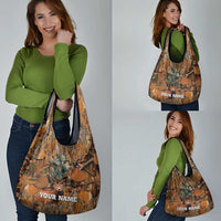 Custom Deer Hunting Grocery Bag Big Game Camo Forest Design and Skeleton Archer - Wonder Print Shop