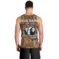 Custom Deer Hunting Men Tank Top Big Game Camo Forest Design and Skeleton Archer - Wonder Print Shop