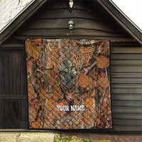 Custom Deer Hunting Quilt Big Game Camo Forest Design and Skeleton Archer - Wonder Print Shop