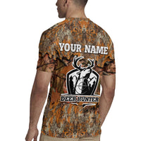 Custom Deer Hunting Rugby Jersey Big Game Camo Forest Design and Skeleton Archer - Wonder Print Shop