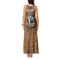 Custom Deer Hunting Tank Maxi Dress Big Game Camo Forest Design and Skeleton Archer - Wonder Print Shop