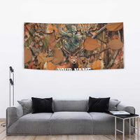 Custom Deer Hunting Tapestry Big Game Camo Forest Design and Skeleton Archer - Wonder Print Shop
