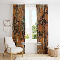 Custom Deer Hunting Window Curtain Big Game Camo Forest Design and Skeleton Archer - Wonder Print Shop
