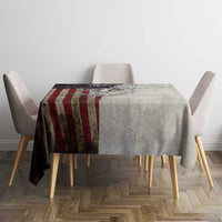 Personalized Distressed American Flag Bass Fishing Tablecloth Hooked Fish and Rustic Vintage Theme - Wonder Print Shop