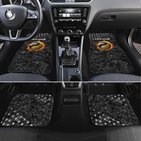 Personalized Yin Yang Billiards Car Mats 8 Ball and 9 Ball in Fiery Black Camo Pattern - Wonder Print Shop