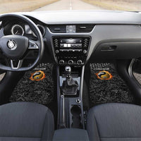 Personalized Yin Yang Billiards Car Mats 8 Ball and 9 Ball in Fiery Black Camo Pattern - Wonder Print Shop