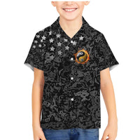 Personalized Yin Yang Billiards Family Matching Mermaid Dress and Hawaiian Shirt 8 Ball and 9 Ball in Fiery Black Camo Pattern - Wonder Print Shop