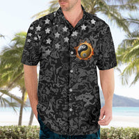Personalized Yin Yang Billiards Hawaiian Shirt 8 Ball and 9 Ball in Fiery Black Camo Pattern - Wonder Print Shop