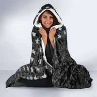 Personalized Yin Yang Billiards Hooded Blanket 8 Ball and 9 Ball in Fiery Black Camo Pattern - Wonder Print Shop