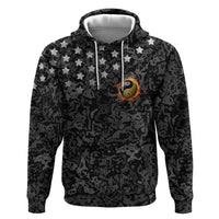 Personalized Yin Yang Billiards Hoodie 8 Ball and 9 Ball in Fiery Black Camo Pattern - Wonder Print Shop