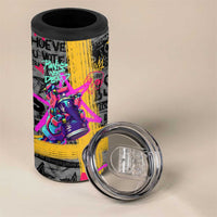 Punk Cheetah Graffiti 4 in 1 Can Cooler Tumbler with Punk Not Dead Street Art and Neon Jungle Design - Wonder Print Shop