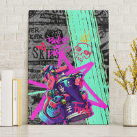Punk Cheetah Graffiti Canvas Wall Art with Punk Not Dead Street Art and Neon Jungle Design - Wonder Print Shop