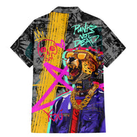 Punk Cheetah Graffiti Family Matching Mermaid Dress and Hawaiian Shirt with Punk Not Dead Street Art and Neon Jungle Design - Wonder Print Shop
