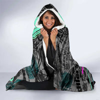 Punk Cheetah Graffiti Hooded Blanket with Punk Not Dead Street Art and Neon Jungle Design - Wonder Print Shop