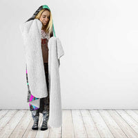 Punk Cheetah Graffiti Hooded Blanket with Punk Not Dead Street Art and Neon Jungle Design - Wonder Print Shop