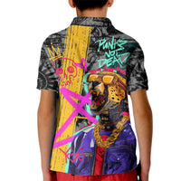 Punk Cheetah Graffiti Kid Polo Shirt with Punk Not Dead Street Art and Neon Jungle Design - Wonder Print Shop