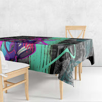Punk Cheetah Graffiti Tablecloth with Punk Not Dead Street Art and Neon Jungle Design - Wonder Print Shop