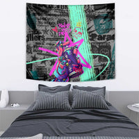 Punk Cheetah Graffiti Tapestry with Punk Not Dead Street Art and Neon Jungle Design - Wonder Print Shop