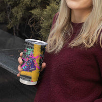 Punk Cheetah Graffiti Tumbler Cup with Punk Not Dead Street Art and Neon Jungle Design - Wonder Print Shop