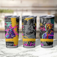 Punk Cheetah Graffiti Tumbler Cup with Punk Not Dead Street Art and Neon Jungle Design - Wonder Print Shop