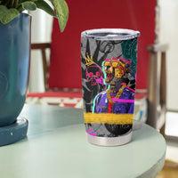 Punk Cheetah Graffiti Tumbler Cup with Punk Not Dead Street Art and Neon Jungle Design - Wonder Print Shop