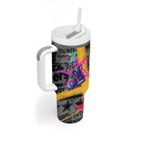 Punk Cheetah Graffiti Tumbler With Handle with Punk Not Dead Street Art and Neon Jungle Design - Wonder Print Shop