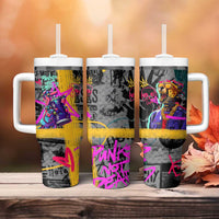 Punk Cheetah Graffiti Tumbler With Handle with Punk Not Dead Street Art and Neon Jungle Design - Wonder Print Shop