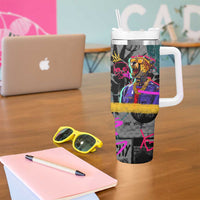 Punk Cheetah Graffiti Tumbler With Handle with Punk Not Dead Street Art and Neon Jungle Design - Wonder Print Shop