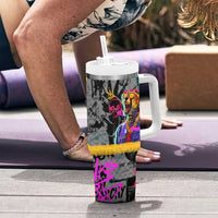 Punk Cheetah Graffiti Tumbler With Handle with Punk Not Dead Street Art and Neon Jungle Design - Wonder Print Shop