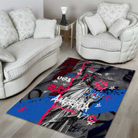 4th of July Graffiti Area Rug with Statue of Liberty and American Independence Street Art Design - Wonder Print Shop