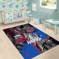 4th of July Graffiti Area Rug with Statue of Liberty and American Independence Street Art Design - Wonder Print Shop