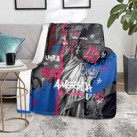 4th of July Graffiti Blanket with Statue of Liberty and American Independence Street Art Design - Wonder Print Shop
