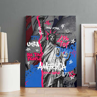 4th of July Graffiti Canvas Wall Art with Statue of Liberty and American Independence Street Art Design - Wonder Print Shop