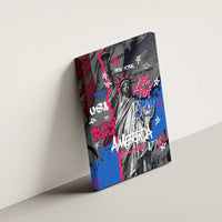 4th of July Graffiti Canvas Wall Art with Statue of Liberty and American Independence Street Art Design - Wonder Print Shop