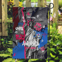 4th of July Graffiti Garden Flag with Statue of Liberty and American Independence Street Art Design - Wonder Print Shop