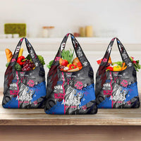 4th of July Graffiti Grocery Bag with Statue of Liberty and American Independence Street Art Design - Wonder Print Shop